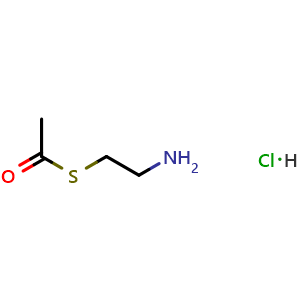 Chemical structure of 1-[(2-aminoethyl)sulfanyl]ethan-1-one hydrochloride , CAS 17612-91-8, AChemBlock AD253135