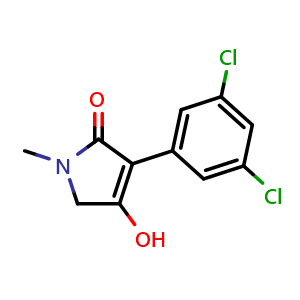 Chemical structure of 3-(3,5-Dichlorophenyl)-4-hydroxy-1-methyl-1H-pyrrol-2(5H)-one , AChemBlock AD253163