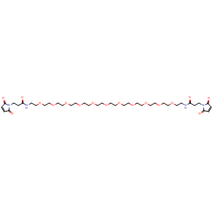 Chemical structure of Bis-Mal-PEG11 , CAS 2962831-02-1, AChemBlock AD253185