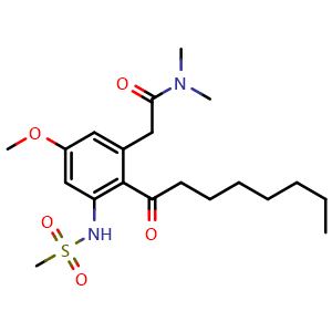 2-(5-Methoxy-3-(methylsulfonamido)-2-octanoylphenyl)-N,N-dimethylacetamide