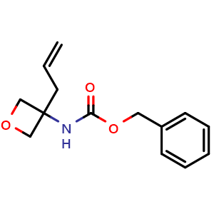 Chemical structure of benzyl (3-allyloxetan-3-yl)carbamate , AChemBlock AD253216