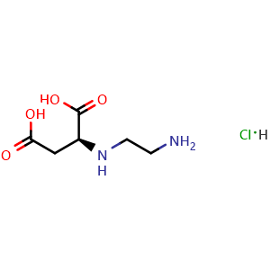 Chemical structure of (S)-2-((2-Aminoethyl)amino)succinic acid hydrochloride , AChemBlock AD253224