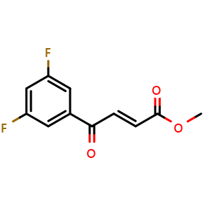 Chemical structure of Methyl (e)-4-(3,5-difluorophenyl)-4-oxobut-2-enoate , AChemBlock AD253239