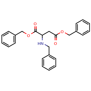 Chemical structure of Dibenzyl 2-(benzylamino)succinate , CAS 117176-16-6, AChemBlock AD253255