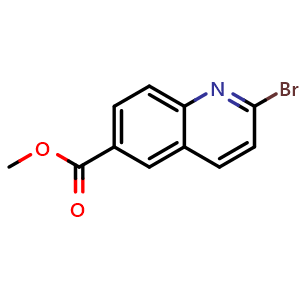 Chemical structure of Methyl 2-bromoquinoline-6-carboxylate , CAS 1823315-29-2, AChemBlock AD253274