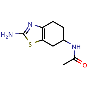 Chemical structure of N-(2-Amino-4,5,6,7-tetrahydrobenzo[d]thiazol-6-yl)acetamide , CAS 104617-51-8, AChemBlock AD253287