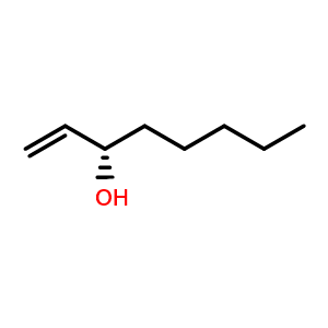 Chemical structure of (S)-1-Octen-3-ol , CAS 24587-53-9, AChemBlock AD253312