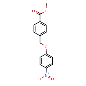 Chemical structure of Methyl 4-[(4-nitrophenoxy)methyl]benzoate , CAS 324544-87-8, AChemBlock AD253321