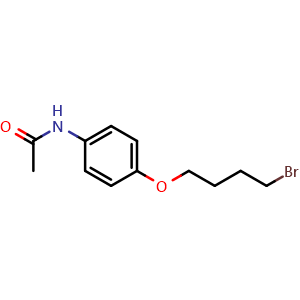 Chemical structure of N-[4-(4-Bromobutoxy)phenyl]acetamide , CAS 38519-11-8, AChemBlock AD253323