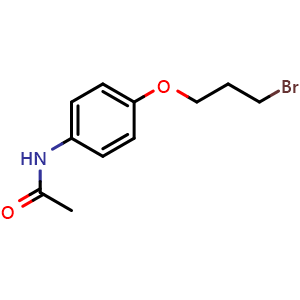 Chemical structure of N-[4-(3-Bromopropoxy)phenyl]acetamide , CAS 40981-73-5, AChemBlock AD253325