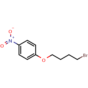 Chemical structure of 1-(4-Bromobutoxy)-4-nitrobenzene , CAS 55502-03-9, AChemBlock AD253331