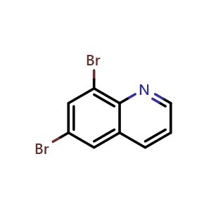 Chemical structure of 6,8-dibromoquinoline , CAS 650583-75-8, AChemBlock AD253332