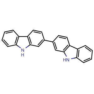 Chemical structure of 9H,9'H-2,2'-Bicarbazole , CAS 350706-55-7, AChemBlock AD253344