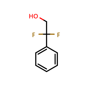 Chemical structure of 2,2-Difluoro-2-phenylethan-1-ol , CAS 129973-51-9, AChemBlock AD253362