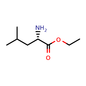 Chemical structure of (S)-Ethyl 2-amino-4-methylpentanoate , CAS 2743-60-4, AChemBlock AD253381