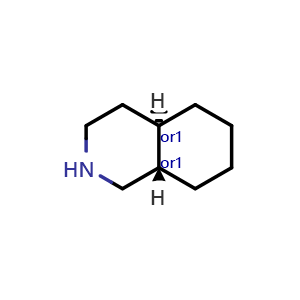 Chemical structure of trans-Decahydroisoquinoline , CAS 2744-09-4, AChemBlock AD253382