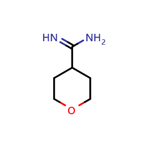 Chemical structure of Oxane-4-carboximidamide , CAS 780031-45-0, AChemBlock AD253407