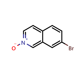 Chemical structure of 7-Bromoisoquinoline 2-oxide , CAS 223671-18-9, AChemBlock AD253425