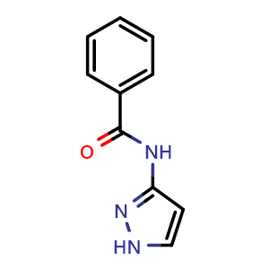 Chemical structure of N-(1H-pyrazol-3-yl)benzamide , CAS 54135-43-2, AChemBlock AD253433