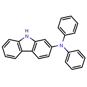 Chemical structure of N,N-Diphenyl-9H-carbazol-2-amine , CAS 929099-71-8, AChemBlock AD253436