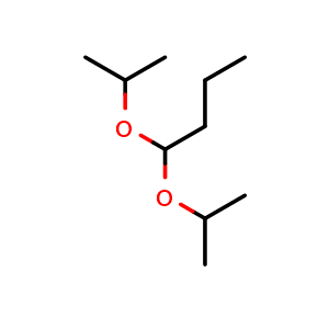 Chemical structure of 1,1-Bis(1-methylethoxy)butane , CAS 13002-15-8, AChemBlock AD253440