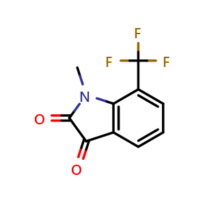Chemical structure of 1-Methyl-7-(trifluoromethyl)-1h-indole-2,3-dione , CAS 136622-67-8, AChemBlock AD253442