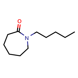 Chemical structure of Hexahydro-1-pentyl-2H-azepin-2-one , CAS 59746-36-0, AChemBlock AD253452