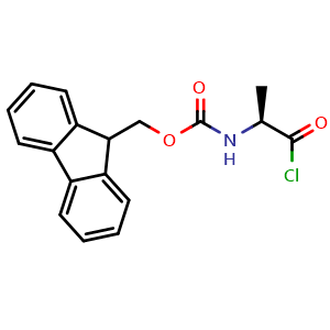 Chemical structure of Fmoc-L-alanyl chloride , CAS 103321-50-2, AChemBlock AD253457