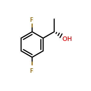 Chemical structure of (S)-1-(2,5-difluorophenyl)ethanol , CAS 126534-36-9, AChemBlock AD253459