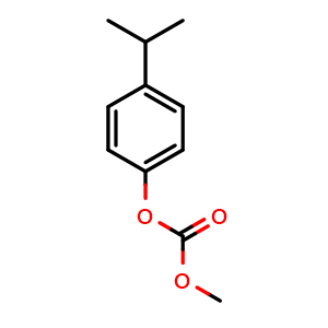 Chemical structure of 4-Isopropylphenyl methyl carbonate , CAS 28188-60-5, AChemBlock AD253465