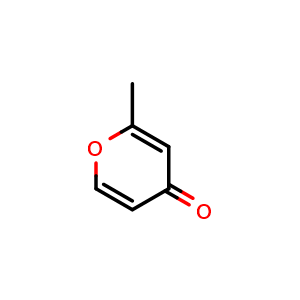 Chemical structure of 2-Methyl-4H-pyran-4-one , CAS 5848-33-9, AChemBlock AD253472