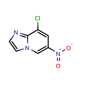 Chemical structure of 8-Chloro-6-nitro-imidazo[1,2-a]pyridine , CAS 1936087-76-1, AChemBlock AD253491