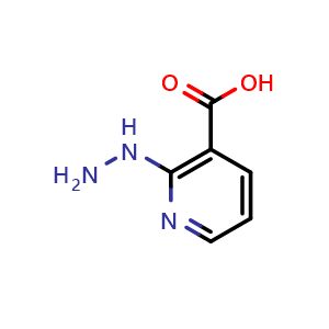 Chemical structure of 2-Hydrazino-nicotinic acid , CAS 462068-09-3, AChemBlock AD253545