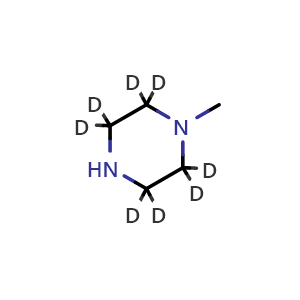 Chemical structure of 2,2,3,3,5,5,6,6-octadeuterio-1-methylpiperazine , CAS 917358-65-7, AChemBlock AD253549