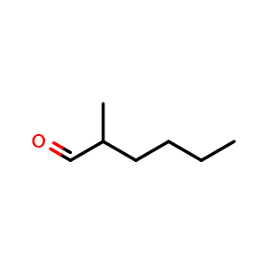 Chemical structure of 2-methyl hexanal , CAS 925-54-2, AChemBlock AD253550