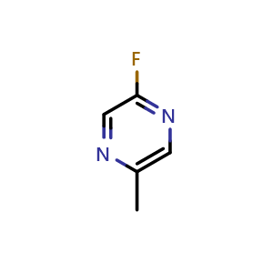 Chemical structure of 2-fluoro-5-methyl-pyrazine , CAS 1220799-57-4, AChemBlock AD253553