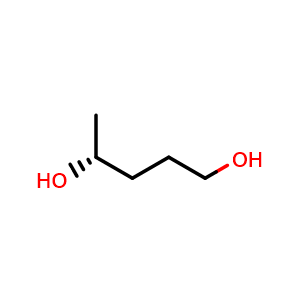 Chemical structure of (4R)-Pentane-1,4-diol , CAS 56718-04-8, AChemBlock AD253555