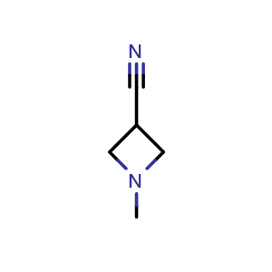Chemical structure of 1-Methylazetidine-3-carbonitrile , CAS 1314900-97-4, AChemBlock AD253562