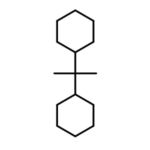 Chemical structure of 2,2-Dicyclohexylpropane , CAS 54934-90-6, AChemBlock AD253570