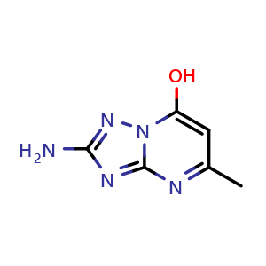Chemical structure of 2-Amino-5-methyl-[1,2,4]triazolo[1,5-a]pyrimidin-7(1H)-one , CAS 40775-79-9, AChemBlock AD253578