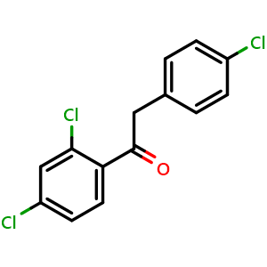Chemical structure of 2-(4-Chlorophenyl)-1-(2,4-dichlorophenyl)ethanone , CAS 94171-11-6, AChemBlock AD253618