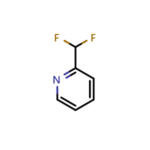 Chemical structure of 2-(Difluoromethyl)pyridine , CAS 114468-01-8, AChemBlock AD253648