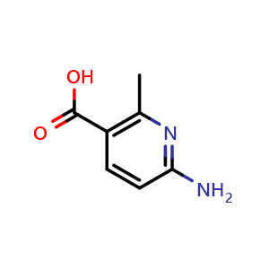 Chemical structure of 6-Amino-2-methyl-nicotinic acid , CAS 680208-82-6, AChemBlock AD253672