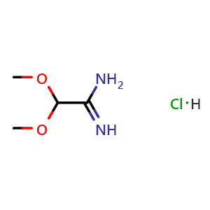 Chemical structure of 2,2-Dimethoxy-acetamidine hydrochloride , CAS 2990902-84-4, AChemBlock AD253674