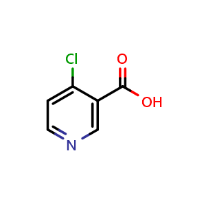 Chemical structure of 4-Chloro-nicotinic acid , CAS 10177-29-4, AChemBlock AD253675