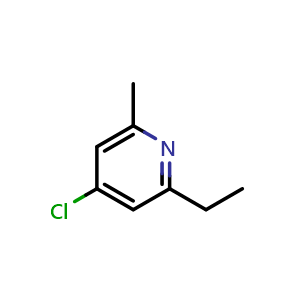 Chemical structure of 4-Chloro-2-ethyl-6-methyl-pyridine , CAS 1878168-78-5, AChemBlock AD253698