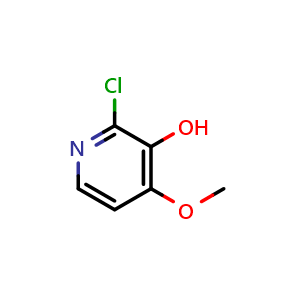 Chemical structure of 2-Chloro-4-methoxy-pyridin-3-ol , CAS 1227575-98-5, AChemBlock AD253723