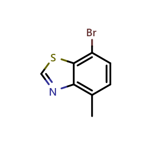Chemical structure of 7-Bromo-4-methylbenzothiazole , CAS 1190321-78-8, AChemBlock AD253729