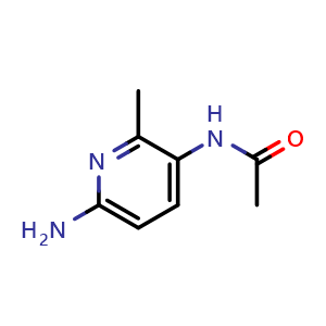 Chemical structure of N-(6-Amino-2-methyl-pyridin-3-yl)-acetamide , CAS 1368118-40-4, AChemBlock AD253753