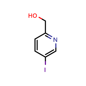 Chemical structure of (5-Iodo-pyridin-2-yl)-methanol , CAS 31181-83-6, AChemBlock AD253764